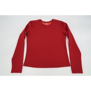 Outdoor Voices Women's Small FrostKnit Long Sleeve Shirt Red‎ Nylon